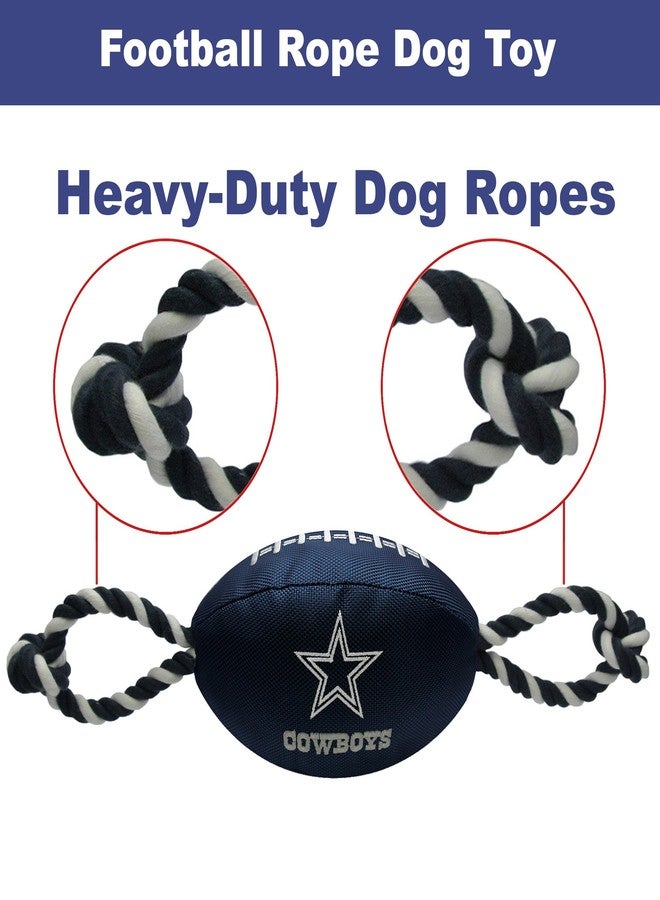 Pets First NFL Dallas Cowboys Football Dog Toy, Tough Quality Nylon Materials, Strong Pull Ropes, Inner Squeaker, NFL Team Color - Image 5